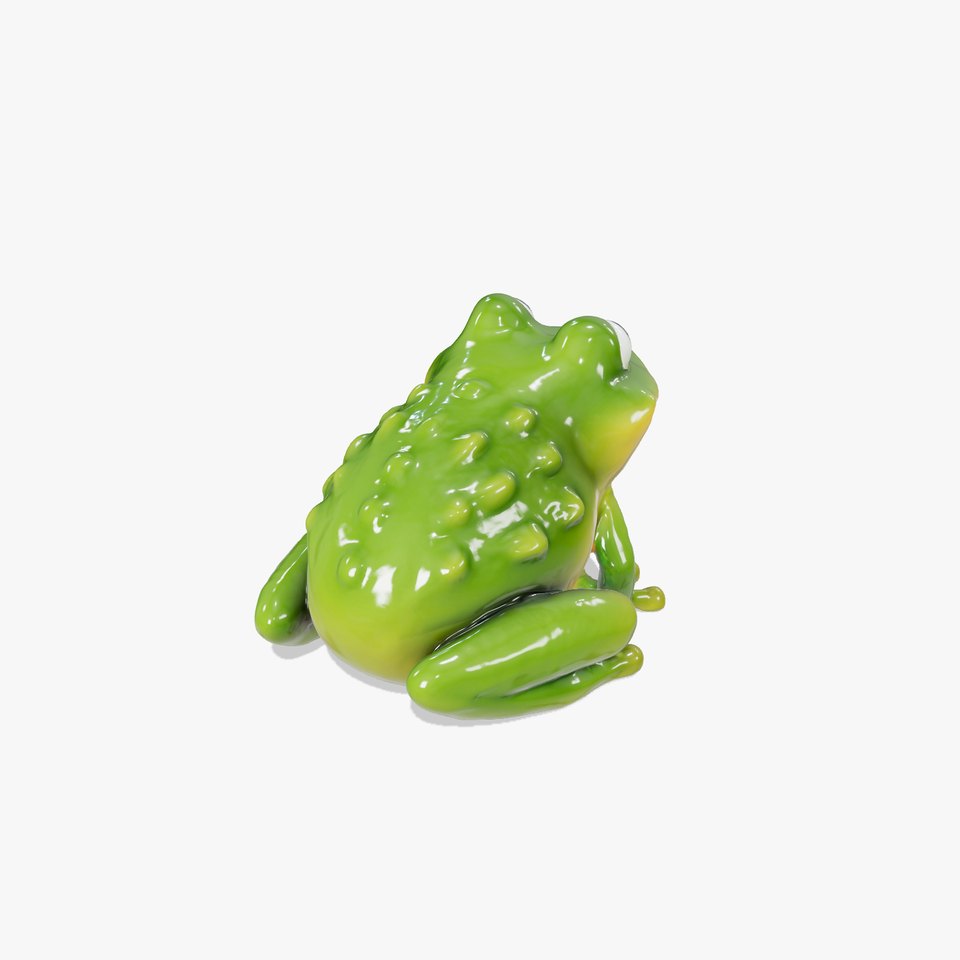 Green Frog Figurine model pack